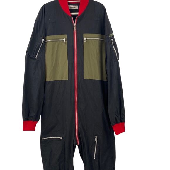 Ambush Black Green pocket full zip jumpsuit - Picture 2 of 11